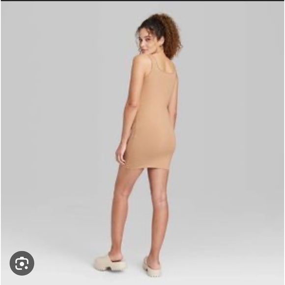 Beige Bodycon Dress - Picture 2 of 2